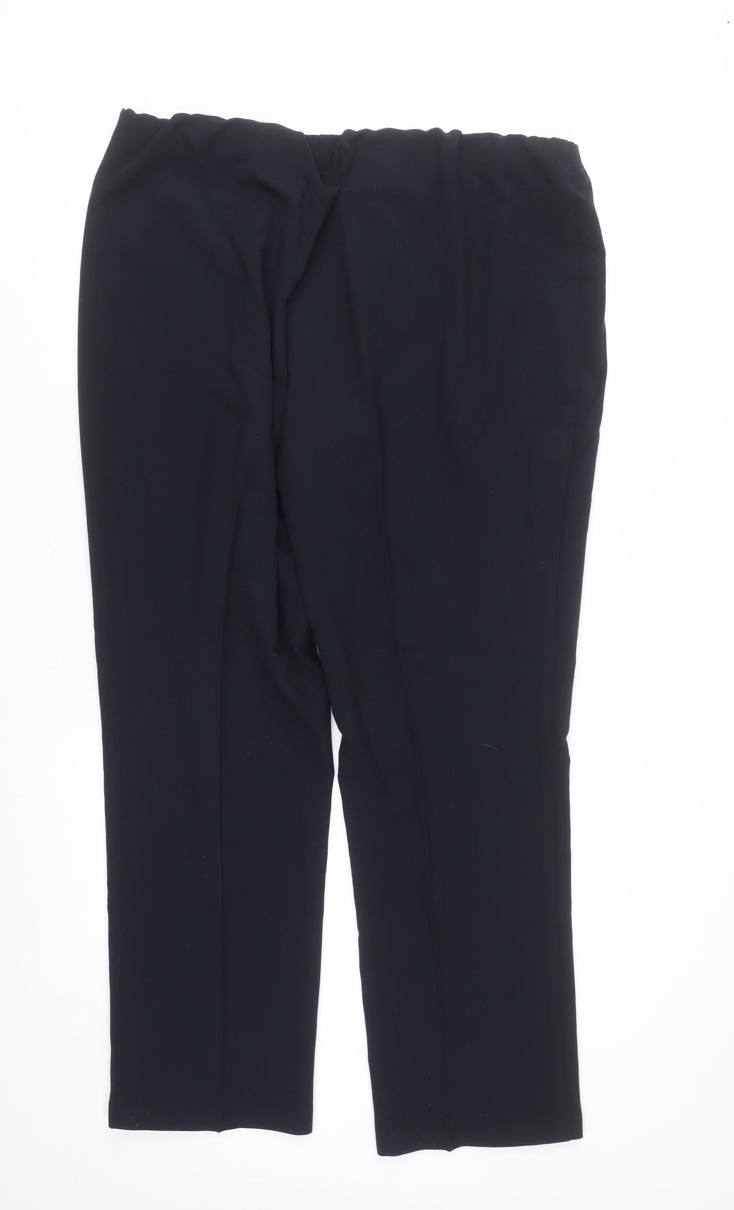 Julipa Women's Black Pull On Straight Leg Comfort Trousers Size 20