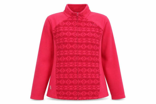 Front view of Oxylane Women’s Pink Full Zip Fleece Sweatshirt, size 2XL