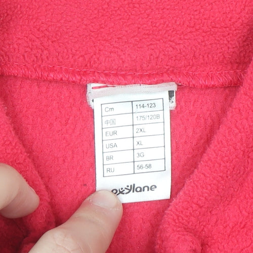 Oxylane Women’s Pink Full Zip Fleece Sweatshirt Size 2XL