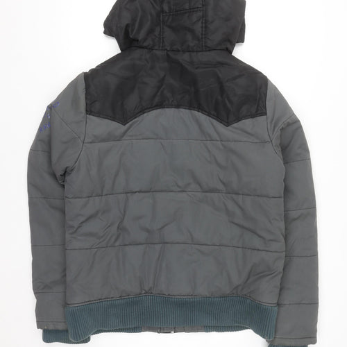 G-Star RAW Men's Grey L Hooded Puffer Jacket Lined Winter Coat