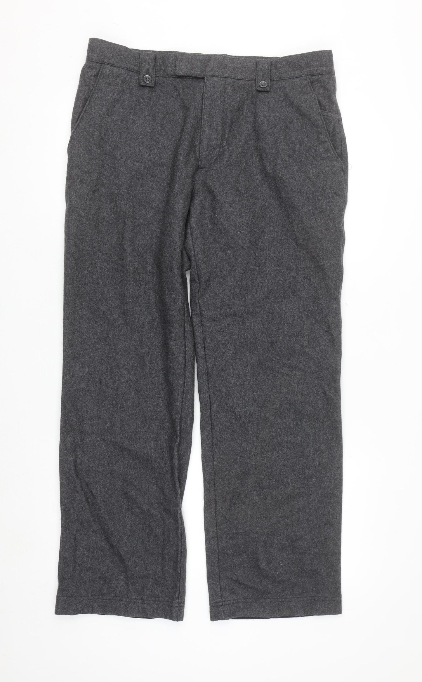 Next Women’s Grey Wool Cashmere Blend Bootcut Trousers Size 34R