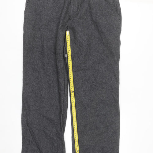 Next Women’s Grey Wool Cashmere Blend Bootcut Trousers Size 34R