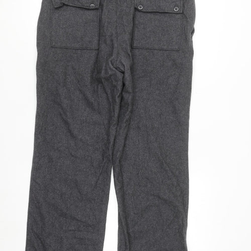 Next Women’s Grey Wool Cashmere Blend Bootcut Trousers Size 34R