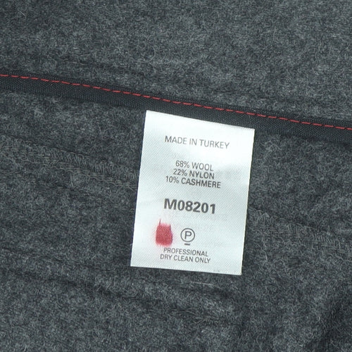 Next Women’s Grey Wool Cashmere Blend Bootcut Trousers Size 34R