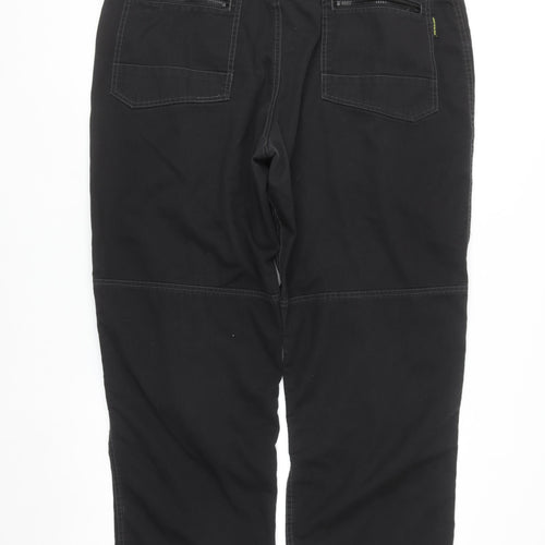 Dunlop Men's Black Cargo Workwear Trousers W42 L32 Relaxed Fit