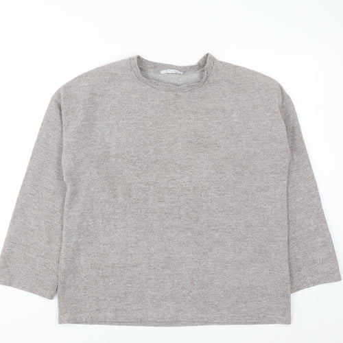 Zara Trafaluc Unisex Beige Knit Pullover Sweatshirt M