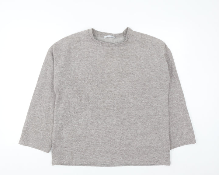 Zara Trafaluc Unisex Beige Knit Pullover Sweatshirt M