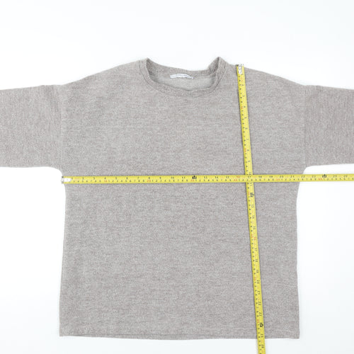 Zara Trafaluc Unisex Beige Knit Pullover Sweatshirt M