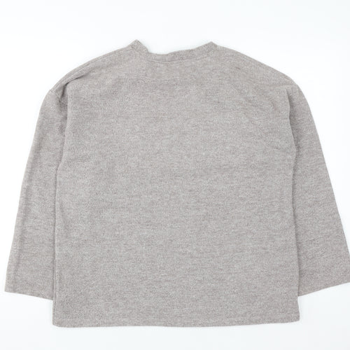 Zara Trafaluc Unisex Beige Knit Pullover Sweatshirt M