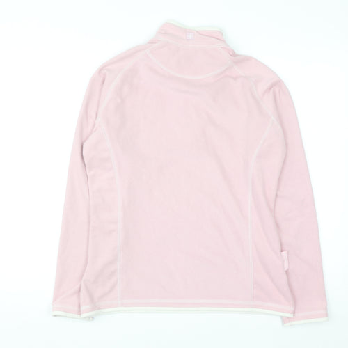 Mountain Warehouse Women Pink Fleece 1/4 Zip Pullover Sweatshirt UK 12