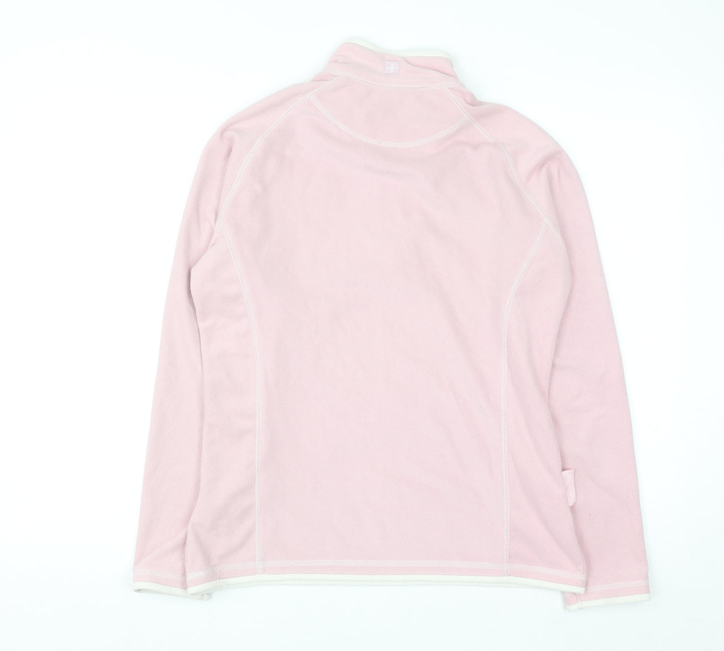 Mountain Warehouse Women Pink Fleece 1/4 Zip Pullover Sweatshirt UK 12