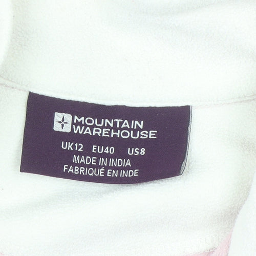 Mountain Warehouse Women Pink Fleece 1/4 Zip Pullover Sweatshirt UK 12