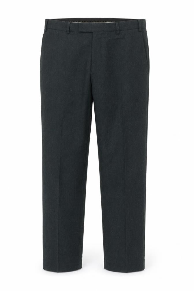 Marks and Spencer Men's Green Wool Blend Tailored Dress Trousers 36S