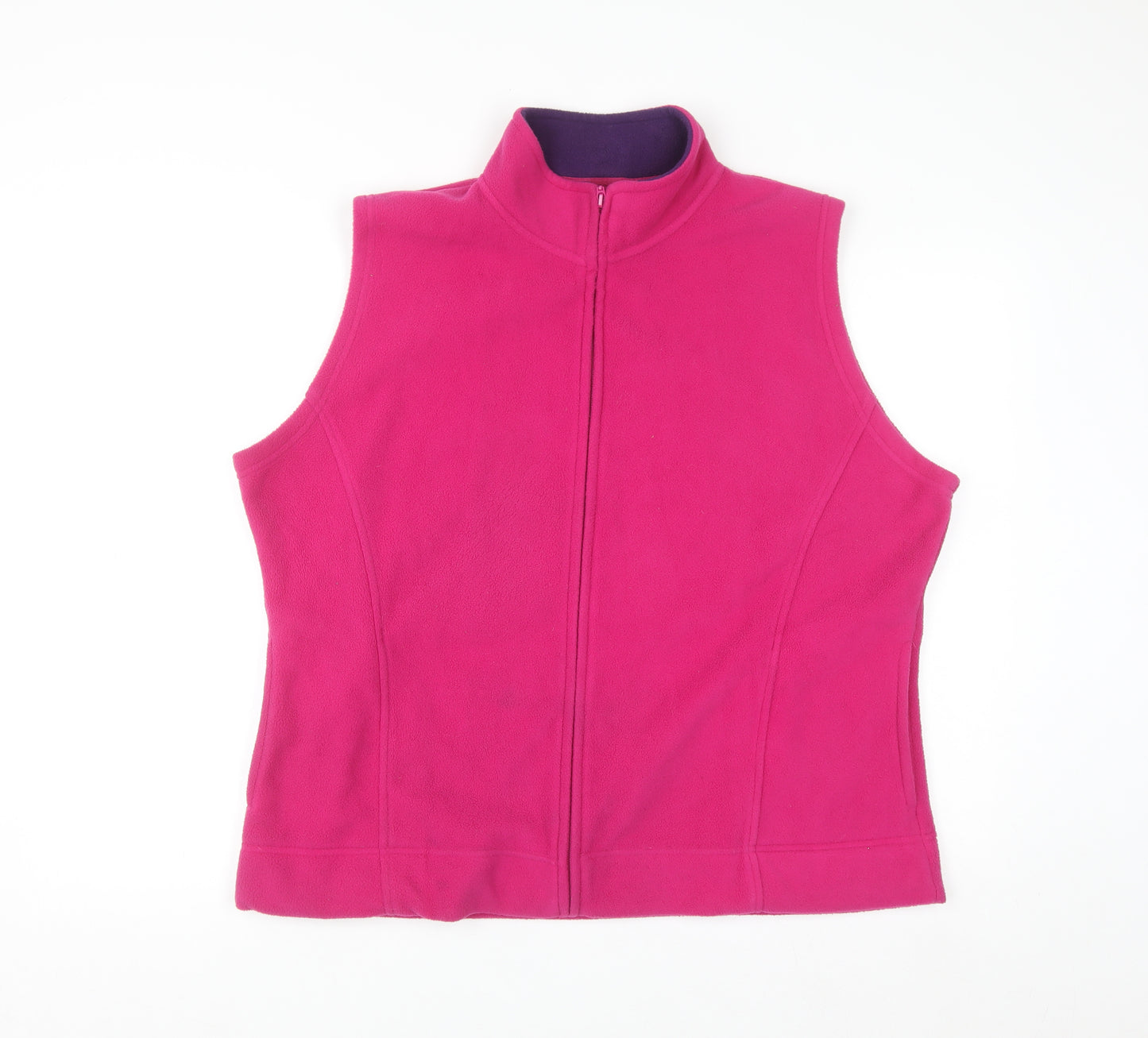 EWM Womens Pink Fleece Waistcoat Bodywarmer Size 22 Plus