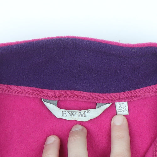 EWM Womens Pink Fleece Waistcoat Bodywarmer Size 22 Plus