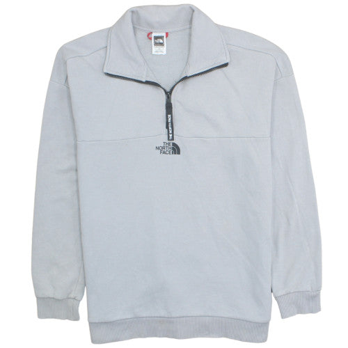 The North Face Women Grey 1/2 Zip Pullover Sweatshirt L