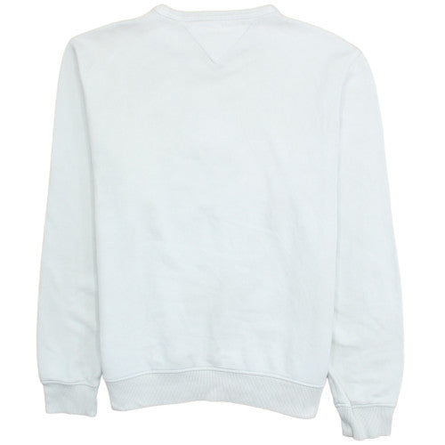 Tommy Hilfiger Men's White Logo Pullover Sweatshirt Size M