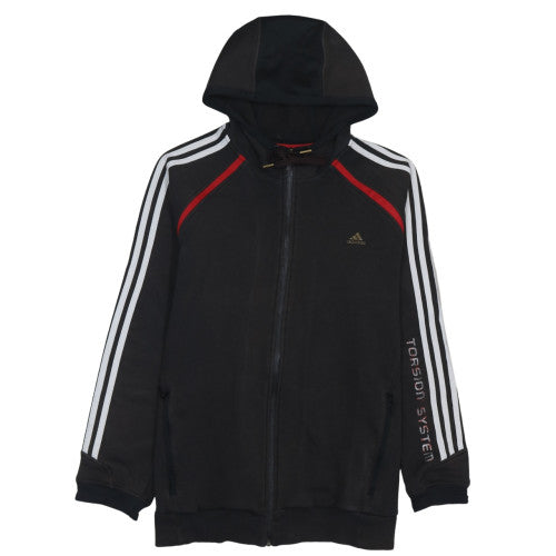adidas Men's Black 2XL Full Zip Sports Hoodie with Logo