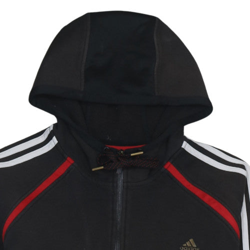 adidas Men's Black 2XL Full Zip Sports Hoodie with Logo