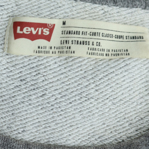 Levi's Men's Grey '73 Logo Crew Neck Pullover Sweatshirt Size M