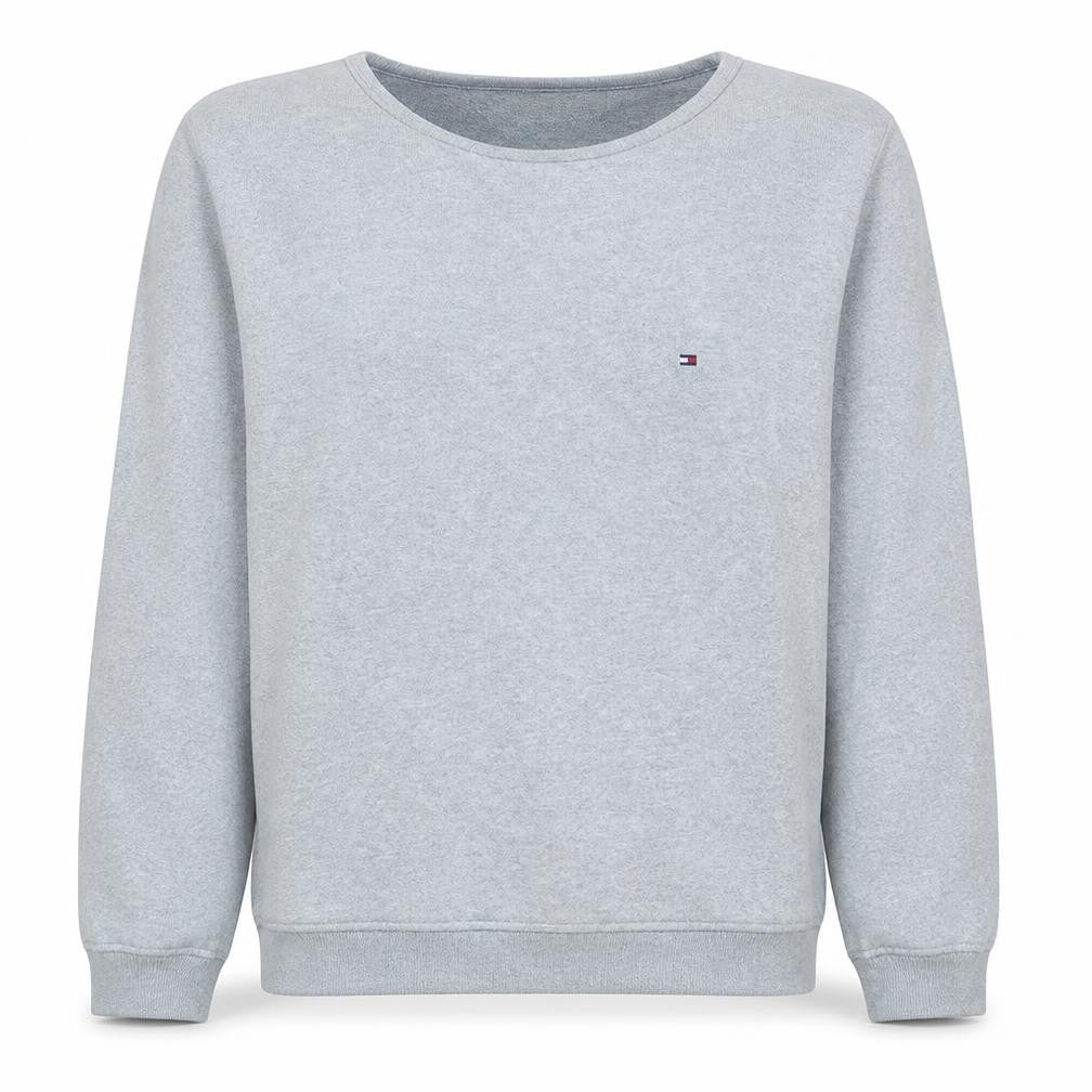 Front view of Tommy Hilfiger Men's Grey L Classic Vintage Fit Sweatshirt