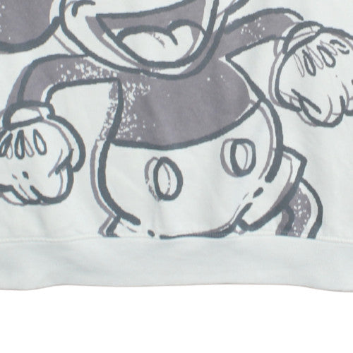 Disney Women White Mickey Mouse XL Pullover Sweatshirt