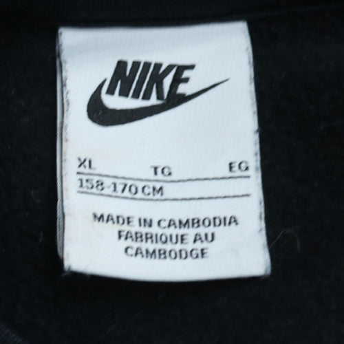 Nike Womens Black XL Sweatshirt Crew Neck Pullover Logo Print