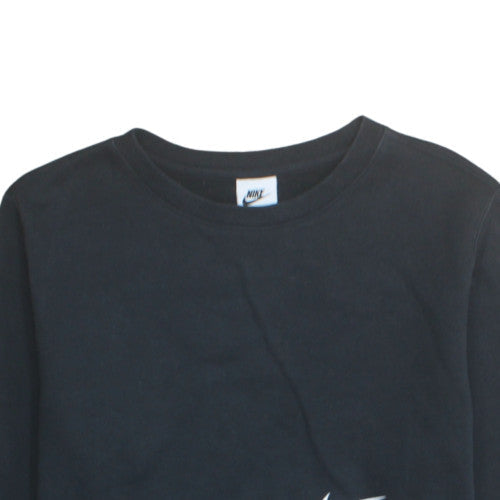 Nike Womens Black XL Sweatshirt Crew Neck Pullover Logo Print