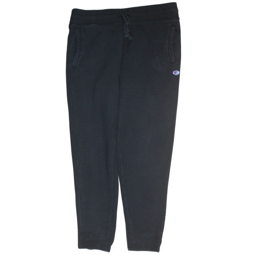 Champion Men’s Black Fleece Jogger Trousers Size L Regular Fit