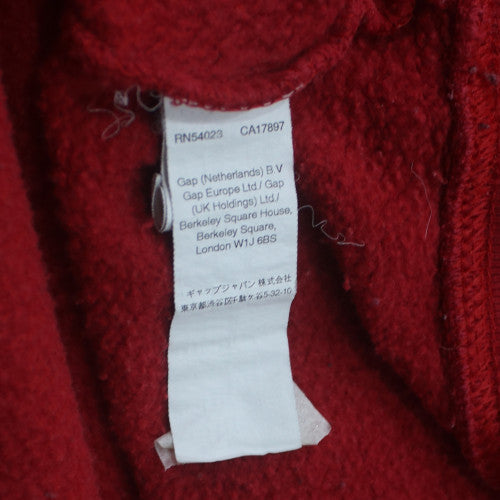 GAP Men's Red XL Pullover Hoodie Fleece Logo Sweatshirt