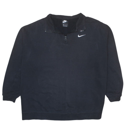 Nike Men's Black 1/4 Zip Fleece Sweatshirt M Regular Fit