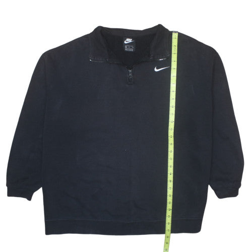 Nike Men's Black 1/4 Zip Fleece Sweatshirt M Regular Fit