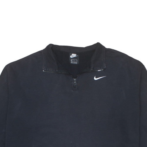 Nike Men's Black 1/4 Zip Fleece Sweatshirt M Regular Fit
