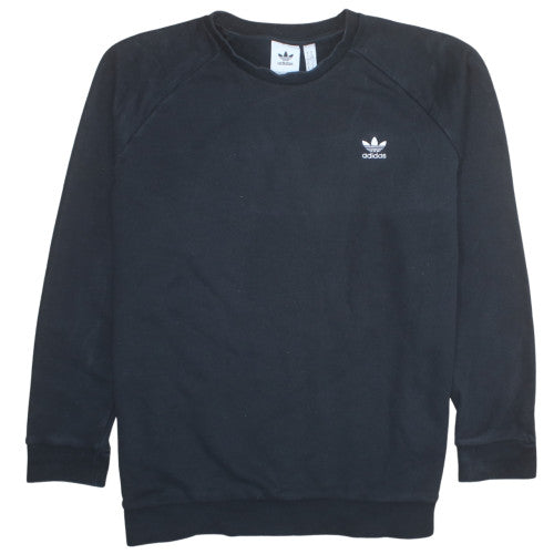 adidas Mens Black XL Pullover Sweatshirt Crew Neck Logo