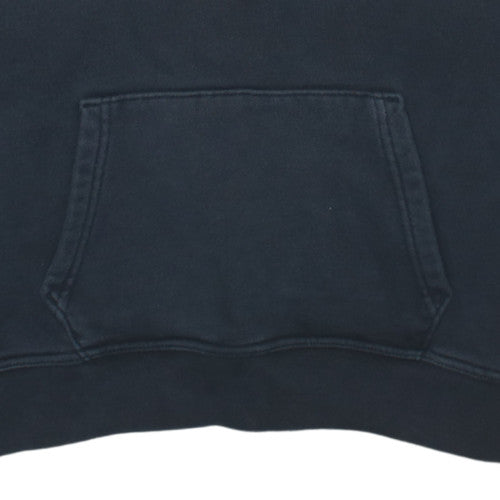 Adidas Womens Black Pullover Hoodie Size 8 Cotton Blend 3-Stripes