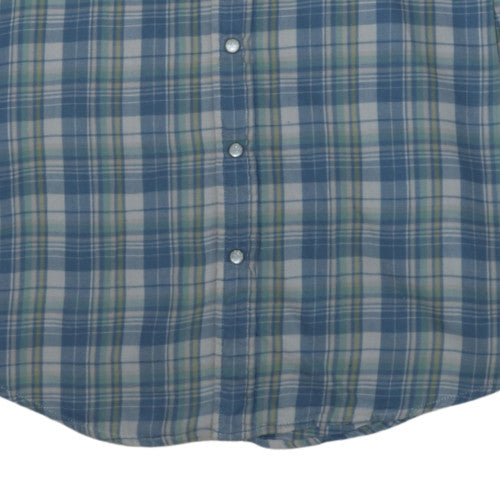 Levi's Men's Blue Plaid Cotton Western Long Sleeve Shirt M
