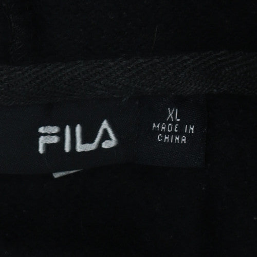 FILA Men's Black XL Pullover Hoodie Sweatshirt with Logo
