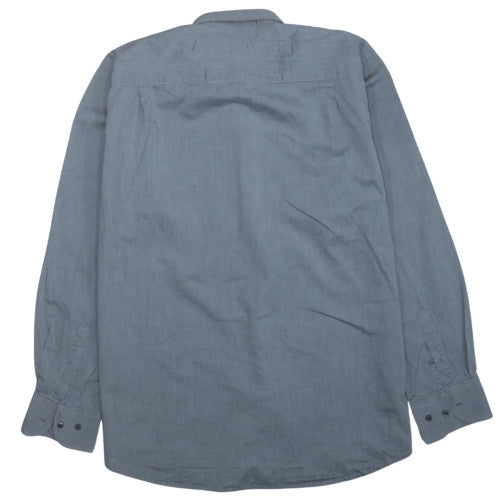 Lacoste Men's Grey Button-Down Long Sleeve Cotton Shirt Size 42