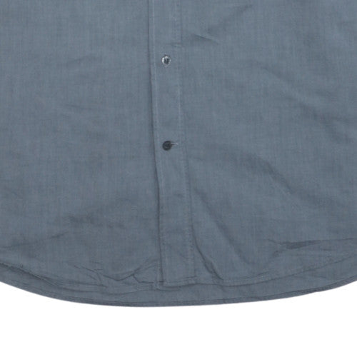 Lacoste Men's Grey Button-Down Long Sleeve Cotton Shirt Size 42