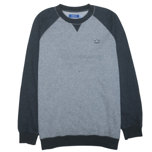 Adidas Mens Grey Crew Neck Sweatshirt XL Classic Casual Pullover