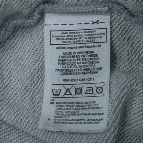 Adidas Mens Grey Crew Neck Sweatshirt XL Classic Casual Pullover