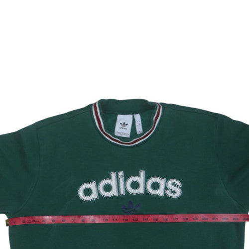 Adidas Men’s Green 2XL Pullover Crew Neck Graphic Sweatshirt