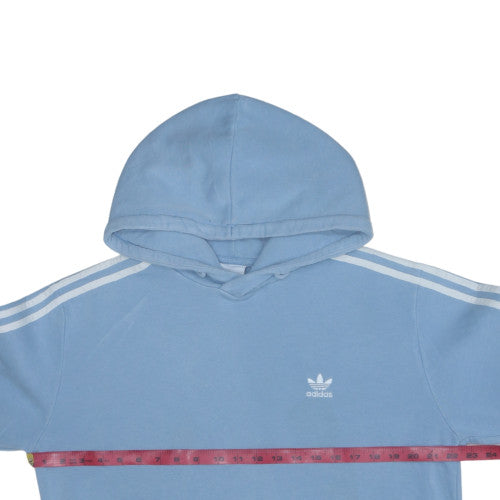 Adidas Mens Blue Pullover Hoodie M Logo Fleece Sportswear