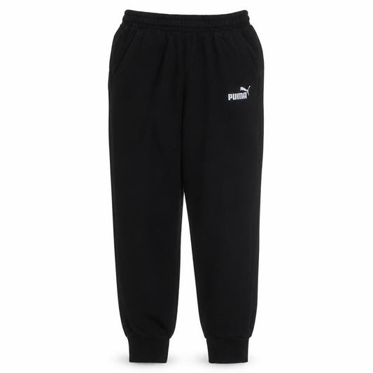 Front view of Puma Men's Black Fleece Jogger Sweatpants M Regular Fit