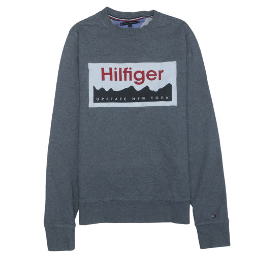 Tommy Hilfiger Men's Grey Logo Pullover Sweatshirt Size S