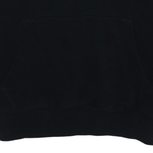 Tommy Jeans Men’s Black Pullover Hoodie Small Logo Fleece Sweatshirt