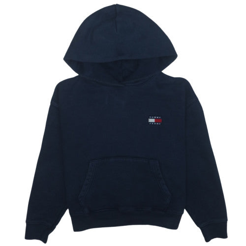 Tommy Jeans Women's Navy Blue Pullover Hoodie Size M Cotton Logo Casual