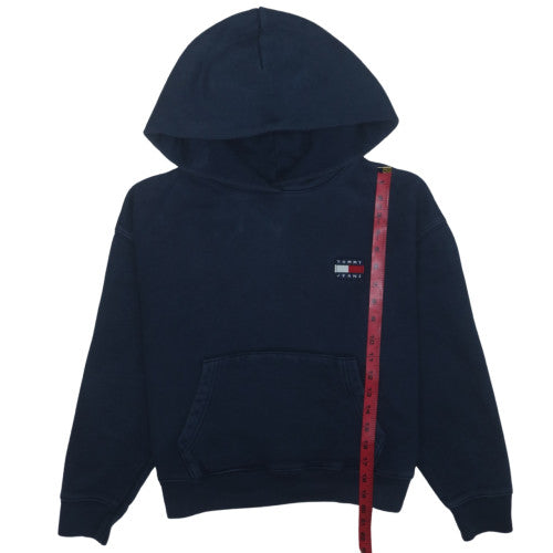 Tommy Jeans Women's Navy Blue Pullover Hoodie Size M Cotton Logo Casual