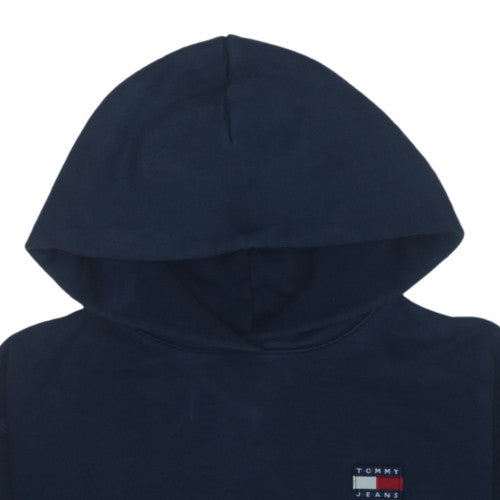 Tommy Jeans Women's Navy Blue Pullover Hoodie Size M Cotton Logo Casual