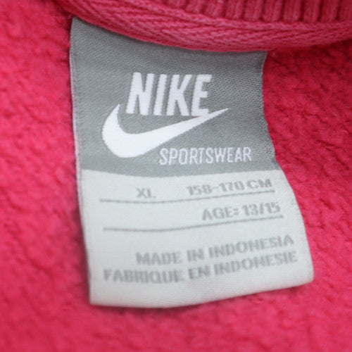 Nike Girls Pink Crew Neck Pullover Sweatshirt XL 13-15 Years Fleece